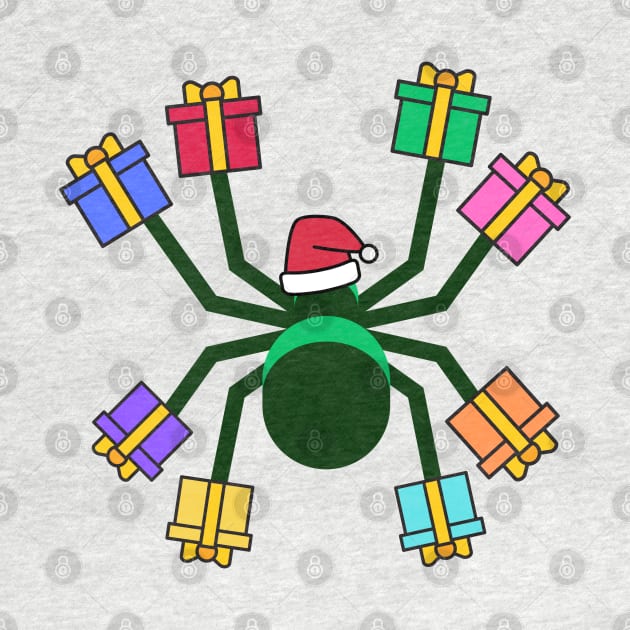Christmas Halloween Spider With Gifts by MGRCLimon